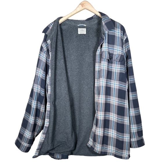 L.L.BEAN Vintage Heavy Cotton Fleece-Lined Flannel - Picture 9 of 14